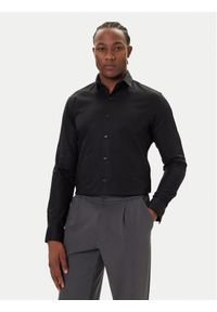 Calvin Klein Koszula LV019EU053 Czarny Slim Fit. Kolor: czarny. Materiał: bawełna #1