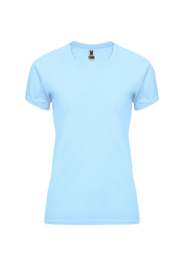 ROLY - Damska Koszulka Sportowa Z Krótkim Rękawem Bahrain. Kolor: niebieski. Długość rękawa: krótki rękaw. Długość: krótkie. Sport: turystyka piesza