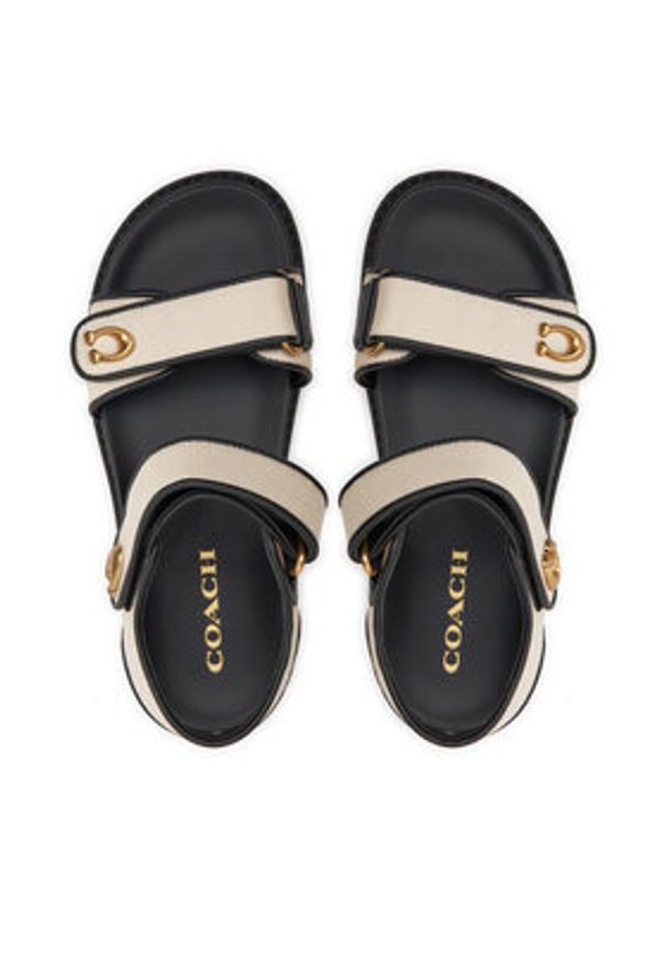 Coach Sandały Brynn CS093 Beżowy. Kolor: beżowy. Materiał: skóra