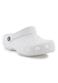 Klapki Crocs Classic Clog 206991-100 białe. Okazja: na spacer, na uczelnię. Kolor: biały. Materiał: materiał. Styl: klasyczny #1