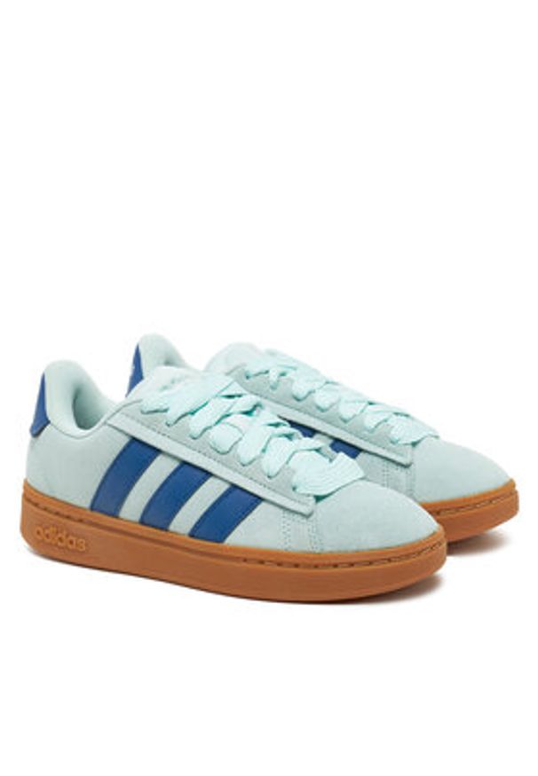 Adidas - adidas Sneakersy Grand Court Alpha JI1718 Niebieski. Kolor: niebieski. Materiał: zamsz, skóra