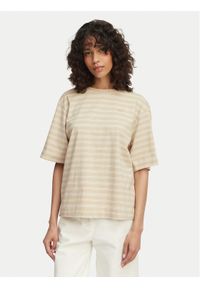 BOSS T-Shirt Eregular 50562504 Beżowy jasny Regular Fit. Kolor: beżowy. Materiał: bawełna #1