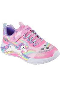 skechers - Buty sportowe dla dzieci Skechers Unicorn Chaser. Okazja: na uczelnię. Kolor: różowy. Materiał: materiał, syntetyk. Model: Skechers Sport. Sport: joga i pilates #1