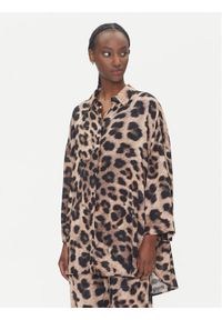 LOLA CASADEMUNT Koszula LS2515033 Brązowy Relaxed Fit. Kolor: brązowy. Materiał: wiskoza