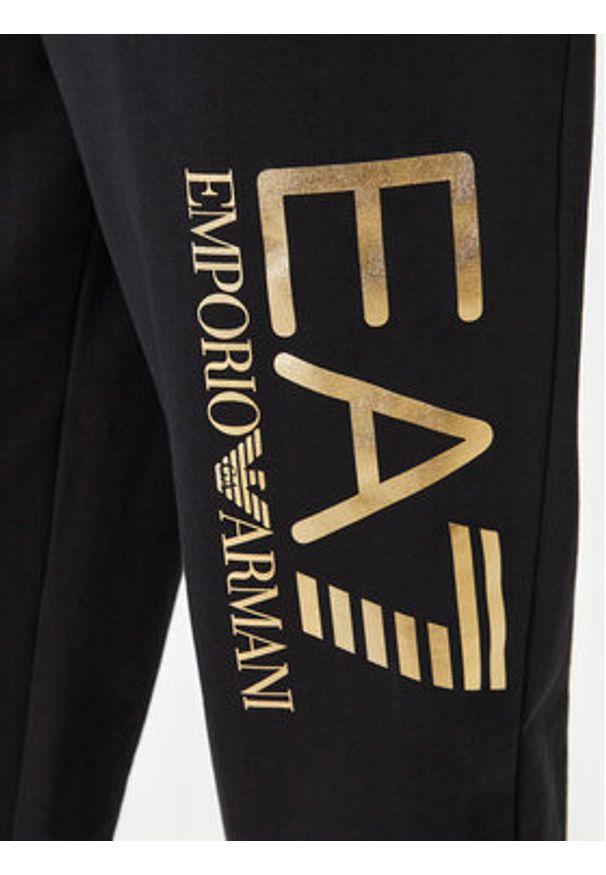 EA7 Emporio Armani Spodnie dresowe 7M001415 AF22266 MC004 Czarny Regular Fit. Kolor: czarny. Materiał: bawełna