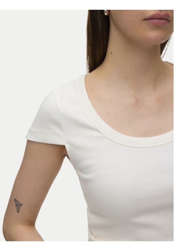 Vero Moda T-Shirt Chloe 10344953 Biały Slim Fit. Kolor: biały. Materiał: bawełna