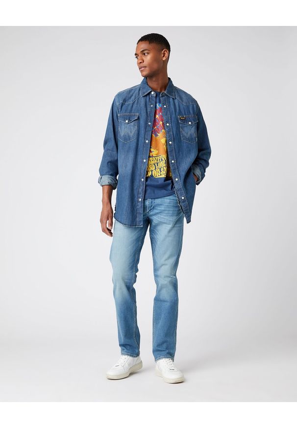Wrangler - WRANGLER GREENSBORO MĘSKIE SPODNIE JEANSOWE DUSTY DEVIL W15QC4665 112141188