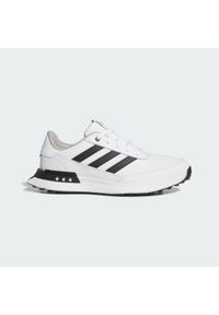 Adidas - Buty S2G Spikeless Leather 24 Golf. Kolor: czarny, szary, biały, wielokolorowy. Materiał: skóra. Szerokość cholewki: normalna. Sport: golf