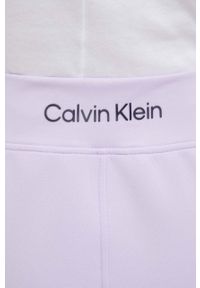 Calvin Klein Performance spodnie treningowe kolor fioletowy gładkie. Stan: podwyższony. Kolor: fioletowy. Wzór: gładki #4