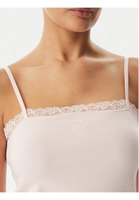 Adidas - adidas Top KC6438 Różowy Slim Fit. Kolor: różowy. Materiał: bawełna #3