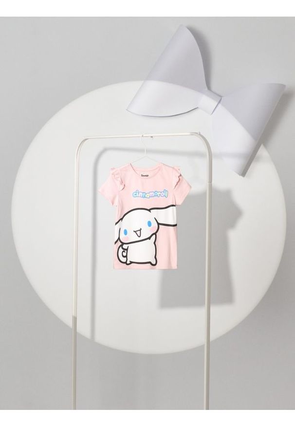Sinsay - Koszulka Hello Kitty - różowy. Kolor: różowy. Wzór: motyw z bajki