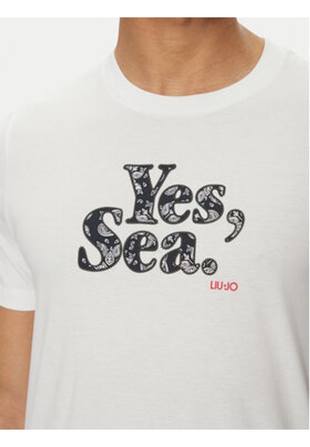 Liu Jo T-Shirt QA5190 J4924 Biały Regular Fit. Kolor: biały. Materiał: bawełna