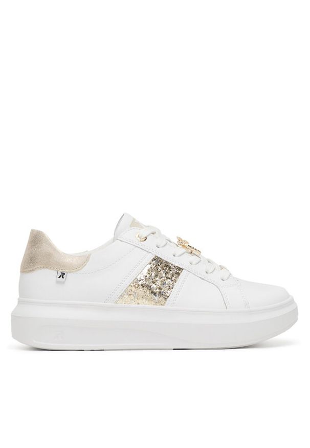 Rieker Revolution Lifestyle Sneakersy W1202-82 Biały. Kolor: biały. Materiał: skóra