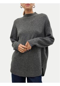 Vero Moda Sweter Plaza 10290784 Szary Loose Fit. Kolor: szary. Materiał: syntetyk