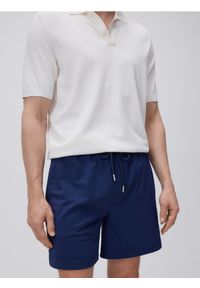 Reserved - Szorty comfort z wiązaniem - niebieski. Kolor: niebieski. Materiał: dzianina