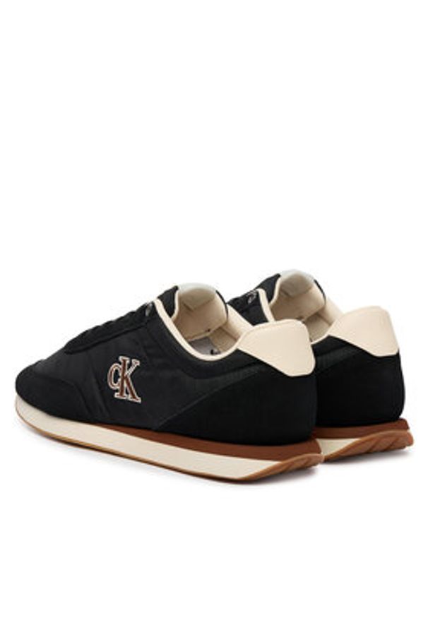 Calvin Klein Jeans Sneakersy Retro Runner Ess Mix Mat YM0YM01361 Czarny. Kolor: czarny. Materiał: materiał