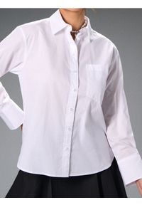 Sinsay - Koszula z długim rękawem - biały. Kolor: biały. Długość rękawa: długi rękaw. Długość: długie