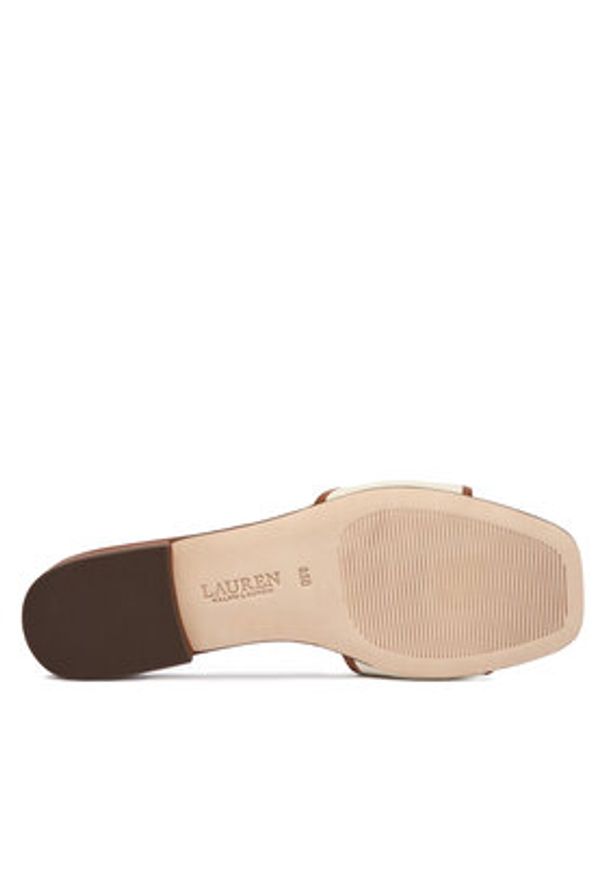 Lauren Ralph Lauren - LAUREN RALPH LAUREN Klapki 802P04395003 Écru. Materiał: materiał