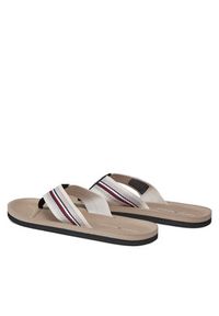 TOMMY HILFIGER - Tommy Hilfiger Japonki Comfort Hilfiger Beach Sandal FM0FM04910 Beżowy. Kolor: beżowy