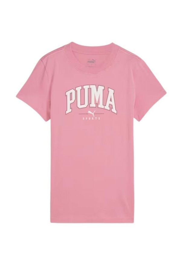 Puma - T-shirt Damski Logo Essential. Kolor: różowy. Sport: turystyka piesza