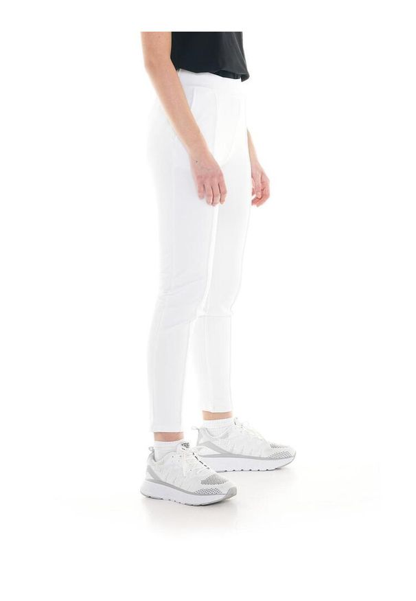 LEONE 1947 APPAREL - Damskie joggery ze ściągaczem Basic. Kolor: biały. Materiał: tkanina. Sport: fitness