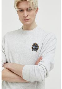 Abercrombie & Fitch bluza męska kolor szary melanżowa. Kolor: szary. Wzór: melanż #4