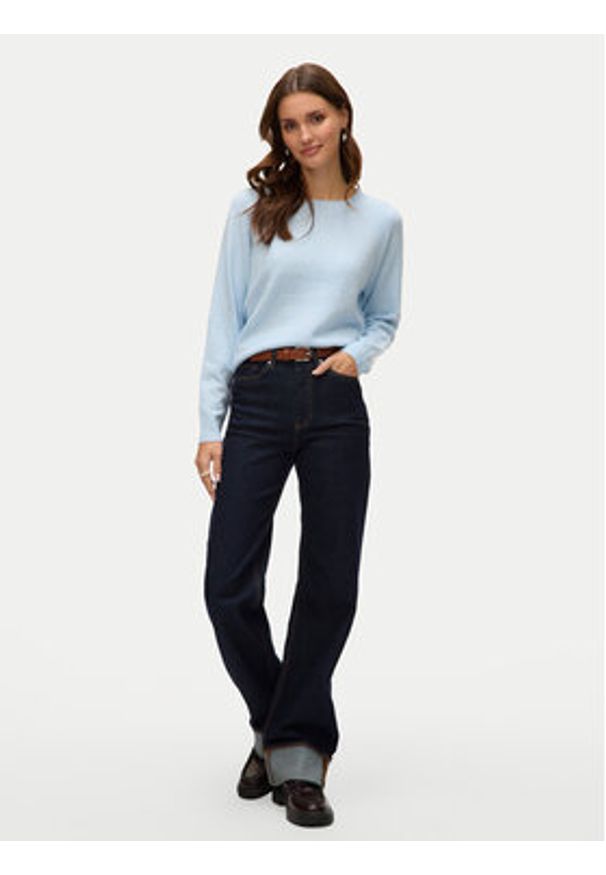 Vero Moda Sweter Doffy 10201022 Błękitny Regular Fit. Kolor: niebieski. Materiał: syntetyk