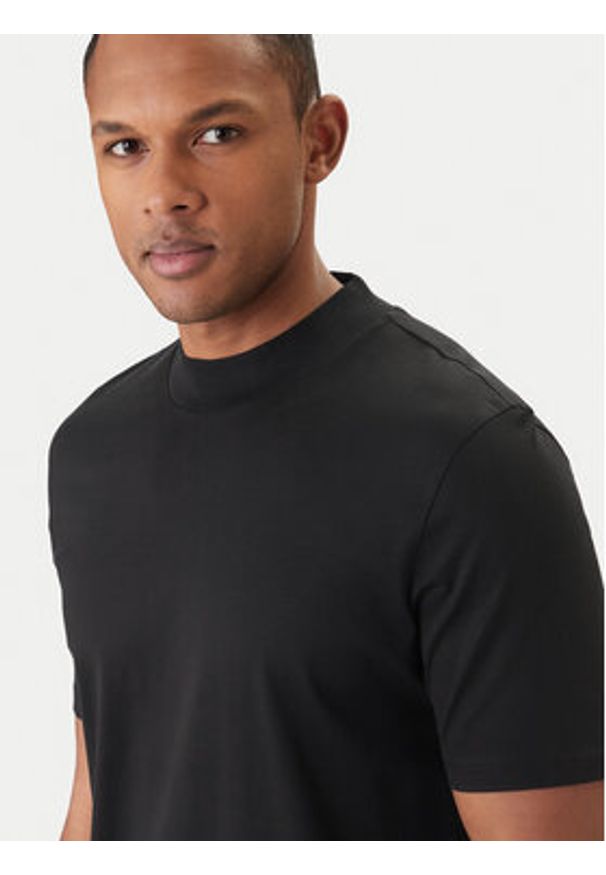 Hugo - HUGO T-Shirt Dimersom 50542968 Czarny Slim Fit. Kolor: czarny. Materiał: bawełna