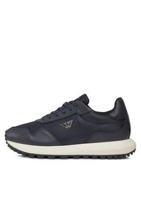 Emporio Armani Sneakersy X4X630 XN877 N151 Granatowy. Kolor: niebieski. Materiał: materiał