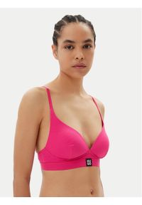 Hugo - HUGO Biustonosz bezfiszbinowy Triangle Padded Rib 50539983 Różowy. Kolor: różowy. Materiał: syntetyk