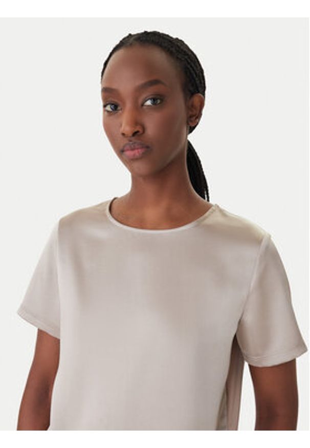 Weekend Max Mara Bluzka Zona 2615941011 Beżowy Relaxed Fit. Kolor: beżowy. Materiał: syntetyk