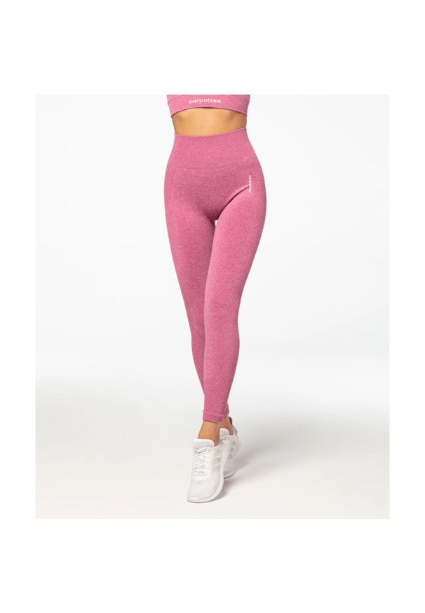 Legginsy bezszwowe Carpatree Allure różowy melanż. Kolor: różowy. Materiał: materiał, poliamid, elastan. Wzór: melanż