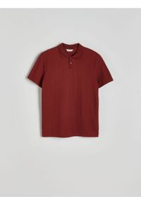 Reserved - Koszulka polo regular fit - intenstywna czerwień. Typ kołnierza: polo. Kolor: czerwony. Materiał: dzianina