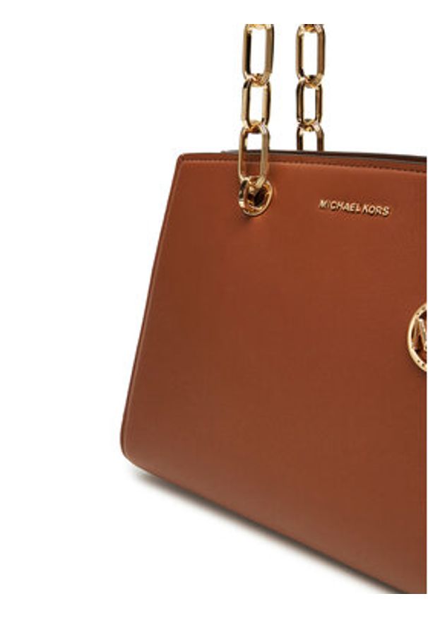 MICHAEL Michael Kors Torebka Cynthia 30S4GCYS2T Brązowy. Kolor: brązowy. Materiał: skórzane