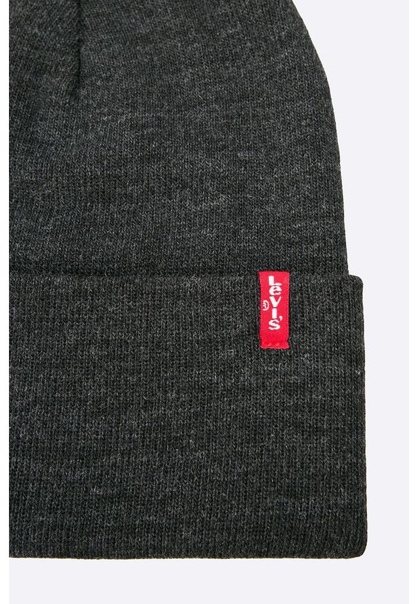 Levi's® - Levi's - Czapka. Kolor: szary. Styl: biznesowy