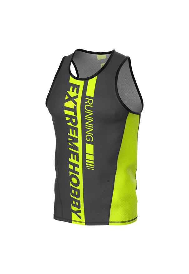 Koszulka do biegania męska bez rękawów EXTREME HOBBY DRAFT. Kolor: zielony. Materiał: poliester, elastan. Długość rękawa: bez rękawów. Sport: bieganie