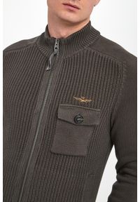 Aeronautica Militare - Sweter męski zapinany na zamek AERONAUTICA MILITARE
