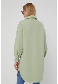 only - Only koszula damska kolor zielony relaxed. Kolor: zielony. Materiał: tkanina. Długość rękawa: długi rękaw. Długość: długie #2