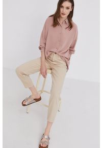 Answear Lab Jeansy damskie kolor beżowy high waist. Stan: podwyższony. Kolor: beżowy. Styl: wakacyjny #3