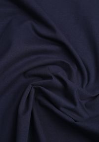 Renee - Granatowy T-shirt Basic Oversize z Bawełny Elusis. Okazja: na co dzień. Kolor: niebieski. Materiał: bawełna. Styl: elegancki, casual #4