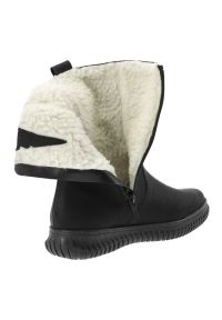 Czarne Botki Rieker Ocieplane Obuwie Damskie. Okazja: na spacer, na co dzień. Zapięcie: klamry. Kolor: czarny. Materiał: materiał. Sezon: zima, jesień. Styl: klasyczny, casual, elegancki #8