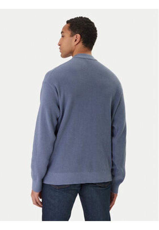 Calvin Klein Jeans Sweter LV04RD313G Niebieski Regular Fit. Kolor: niebieski. Materiał: bawełna