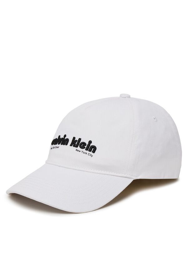 Czapka z daszkiem Calvin Klein Jeans. Kolor: biały
