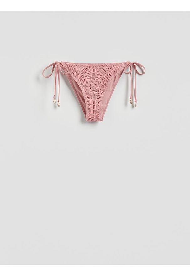 Reserved - Dół od bikini - brudny róż. Stan: obniżony. Kolor: różowy. Materiał: dzianina