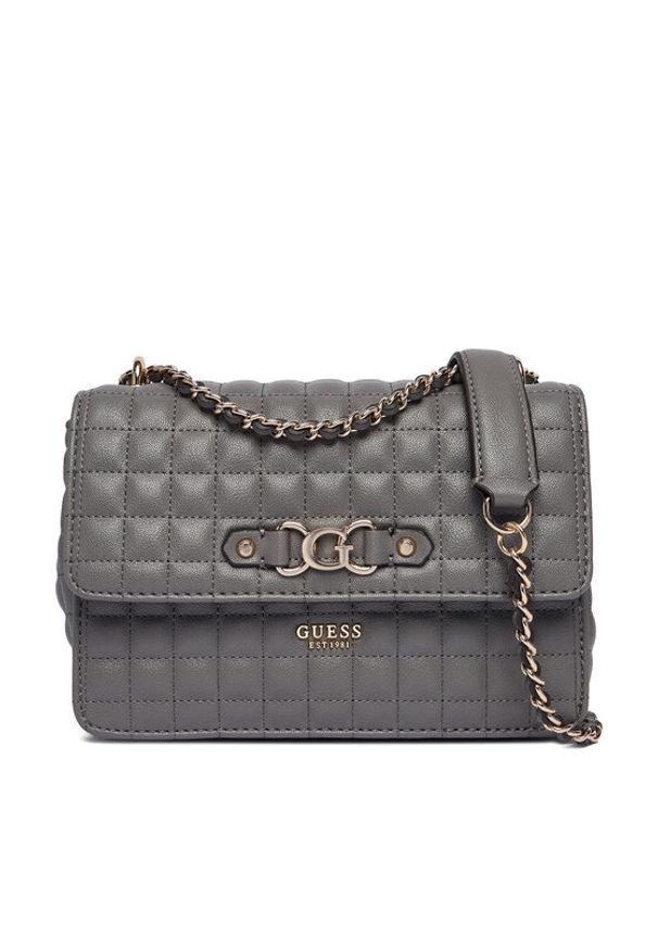 Guess Torebka Nadira HWQG84 24210 Szary. Kolor: szary. Materiał: skórzane