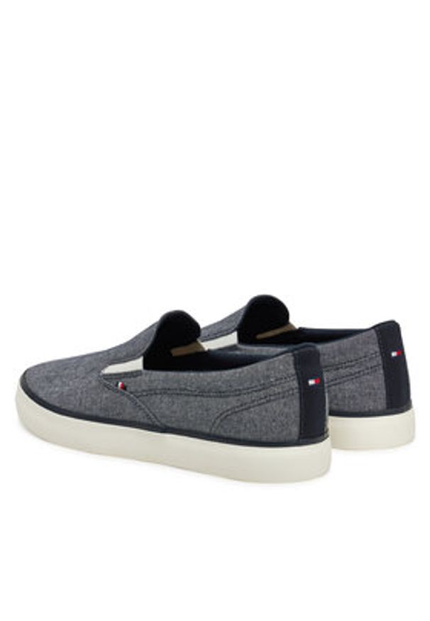 TOMMY HILFIGER - Tommy Hilfiger Tenisówki Th Hi Vulc Low Slip On Ch FM0FM05390 Niebieski. Zapięcie: bez zapięcia. Kolor: niebieski. Materiał: materiał