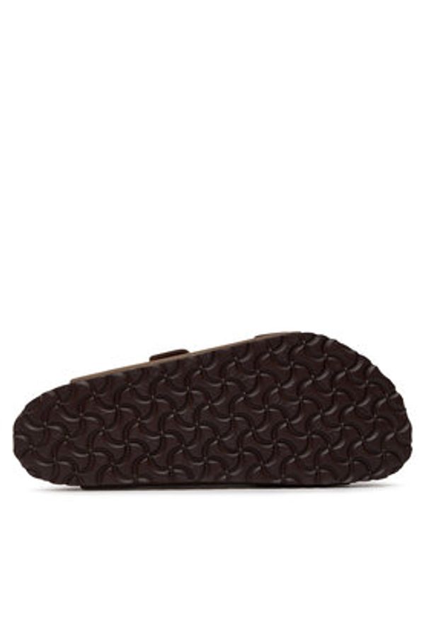 Birkenstock Klapki Arizona Birko-Flor nubuk 151181 Brązowy. Kolor: brązowy. Materiał: skóra