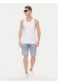 Jack & Jones - Jack&Jones Tank top Tampa Slub 12252180 Biały Standard Fit. Kolor: biały. Materiał: bawełna #6