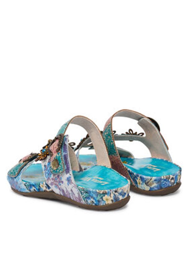 Laura Vita Klapki Liloo 41 Niebieski. Kolor: niebieski. Materiał: skóra