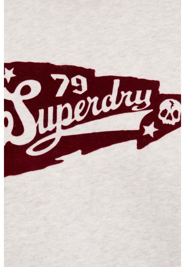 Superdry bluza męska kolor beżowy melanżowa. Okazja: na co dzień. Kolor: beżowy. Materiał: dzianina. Wzór: melanż. Styl: casual